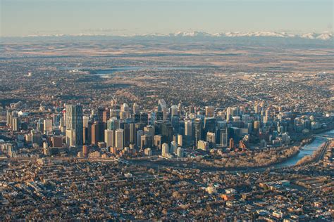 Aerial Photo Calgary Skyline