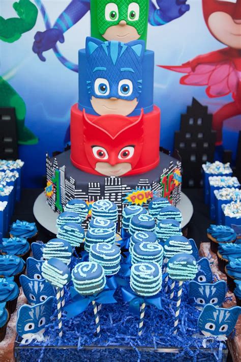 Karas Party Ideas Pj Masks Superhero Birthday Party Karas Party Ideas