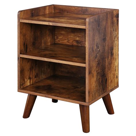 Buy Hoobro End Table Tier Nightstand With Open Compartment Wooden