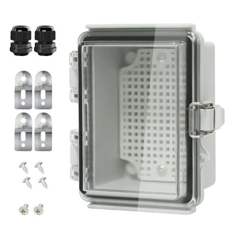 LeMotech Electrical Box IP67 Waterproof Hinged Clear Cover Stainless