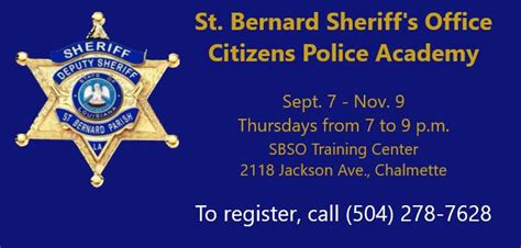 🚨🚓⭐️ ️🚨 Register For St Bernard Parish Sheriff S Office