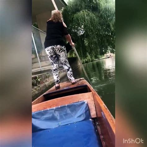 Woman Falls Off Boat While Punting Video Dailymotion