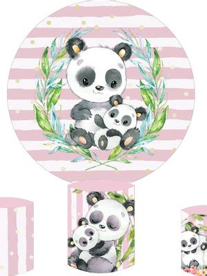 Kit Panda Rosa Faixas Para Cilindro Painel 1 60 X 1 60 Compre