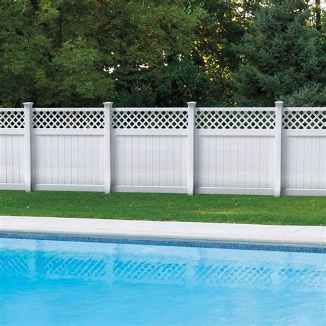 Veranda 6 Ft H X 6 Ft W Valley White Vinyl Fence Panel Kit 73014375 The Home Depot White