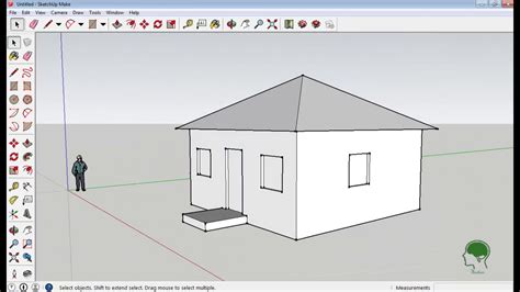 Kako Nacrtati Kucu U SketchUp U How To Draw A House In SketchUp YouTube