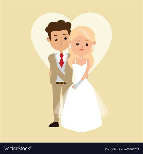 Married design wedding icon colorful Royalty Free Vector