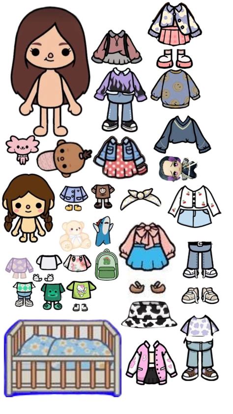 Toca Boca Gird Para Imprimir In Paper Dolls Clothing Paper