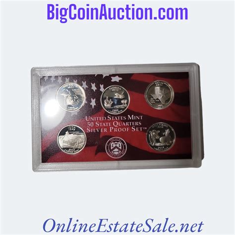 2004 UNITED STATE MINT 50 STATE QUARTERS SLIVER PROOF SET EstateSales Org