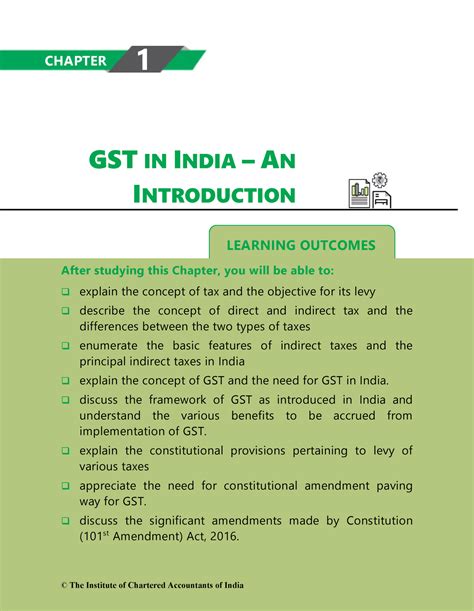 Chapter Gst Introduction Learning Outcomes Gst In India An