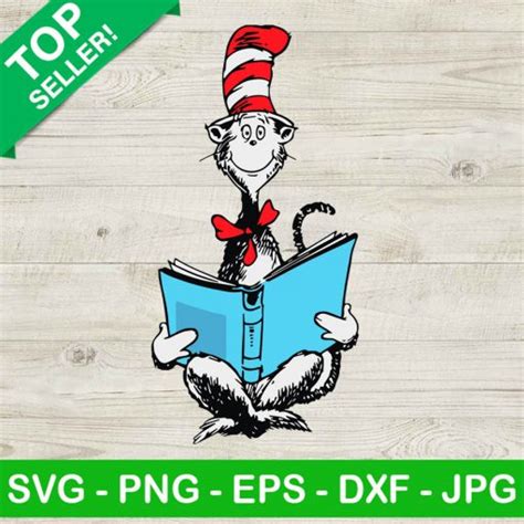 Dr Seuss Reading Svg Reading Book Svg Book Lovers Svg