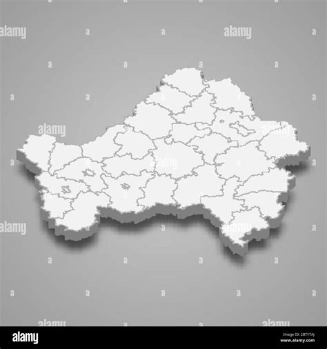 3d map of Bryansk Oblast is a region of Russia Stock Vector Image & Art ...