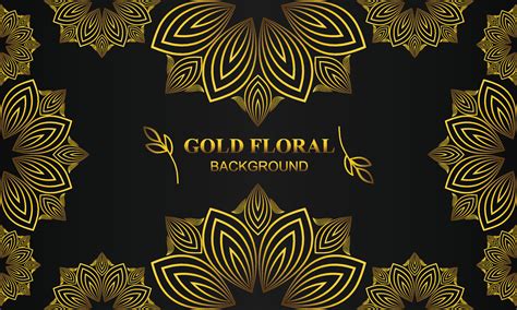 beautiful gold floral background with floral, flower and leaf ornament 29935186 Vector Art at ...