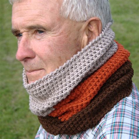 Mens Cowl Pattern Mens Crochet Cowl Scarf Pattern Neck Warmer Etsy