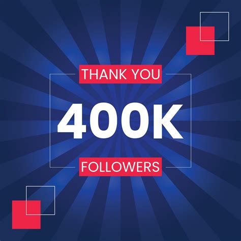 Thank You 400k Followers Vector Design Template 8241931 Vector Art At