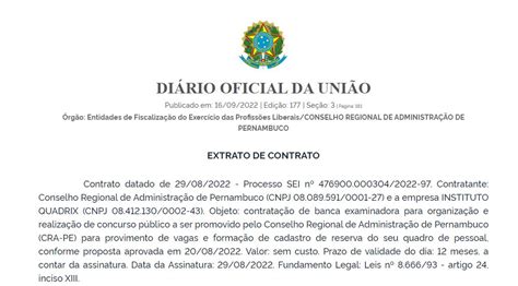 Concurso CRA PE Banca Definida Confira