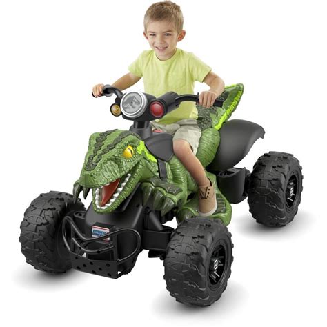 Power Wheels Jurassic World Dino Racer, Green Ride-On ATV for Kids ...