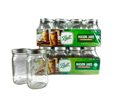 2 Pack Ball Quart Wide Mouth 32 Oz Canning Mason Jars 24 Etsy