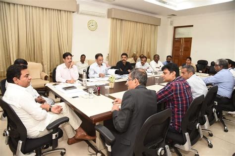 Minister Ktr Held A Review Meeting With Mines Geology Dept Officials