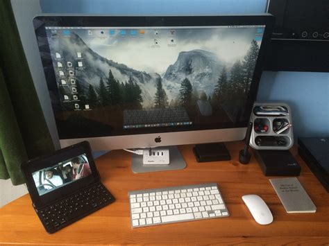basic home office setup mid  imac ipad mini  macsetups