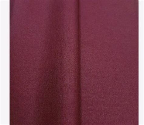 Maroon Meter Gsm Dyed Plain Polyester Cotton Fabric For