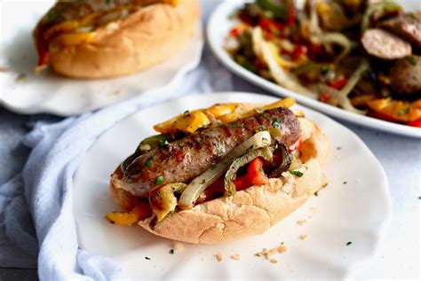 Grilled Italian Sausage with Peppers and Onions [for sandwiches or pasta!] — Maria Makes ...