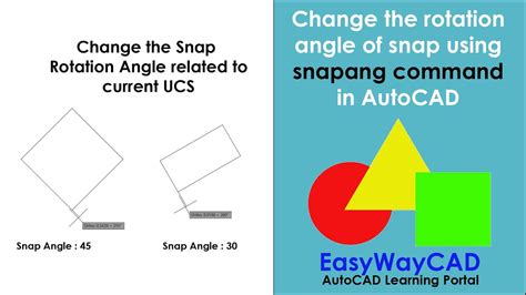 How To Change Snap Rotation Angle In Autocad Youtube