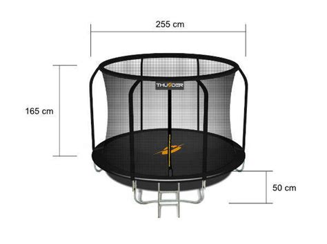 Trampolina ogrodowa z siatką wewnętrzną Thunder 244 cm Thunder