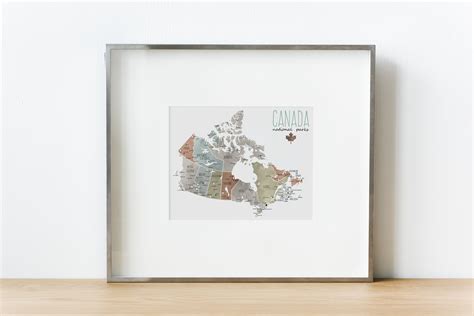 Canada Map Printable Poster Canada Map Digital Download Personalized Canada Map Canada Travel ...