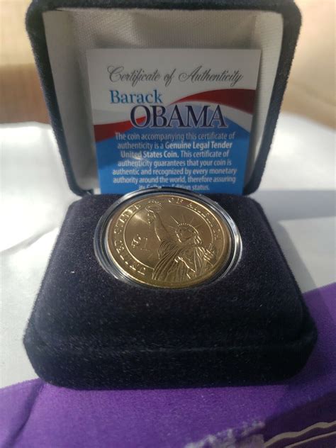 Barack Obama 2008 Presidential Dollar Colorized Coin By Merrick Mint With Coa Ebay