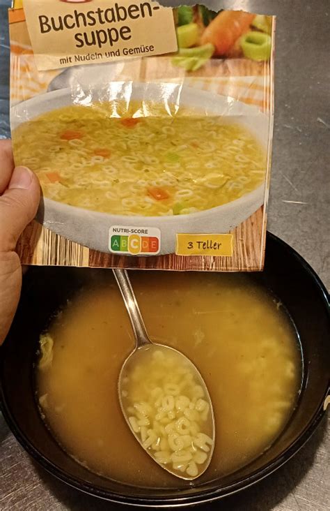 Kania Buchstabensuppe zubereitet Mit Nudeln und Gemüse Kalorien