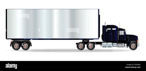 Truck Tractor Unit And Trailer Stock Vector Image & Art - Alamy