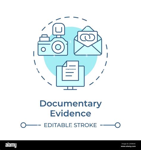 Documentary Evidence Soft Blue Concept Icon Stock Vector Image And Art Alamy