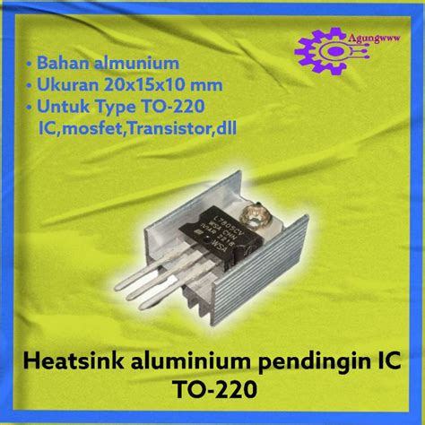 Jual Heatsink Pendingin Panas Untuk Ic Transistor Mosfet TO 220 Package