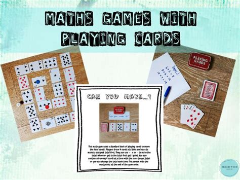 Maths Number Games with Playing Cards | Teaching Resources