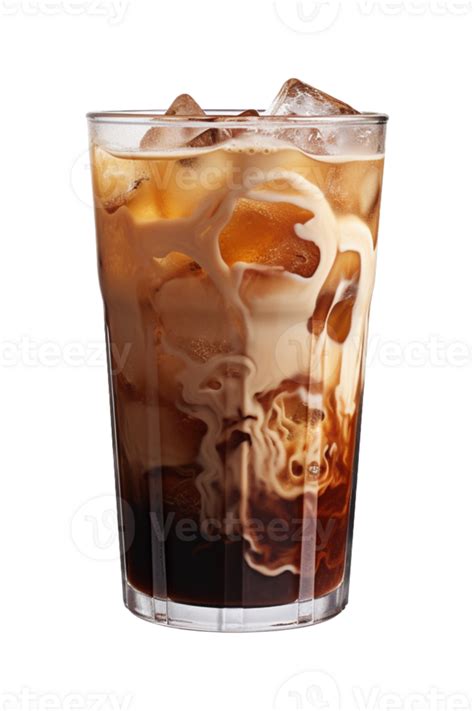 Ai Generated A Glass Of Iced Coffee Isolated On A Transparent