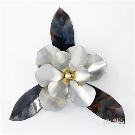 Stainless Steel Magnolia Metal Flower Art Metal Flowers Steel Magnolias