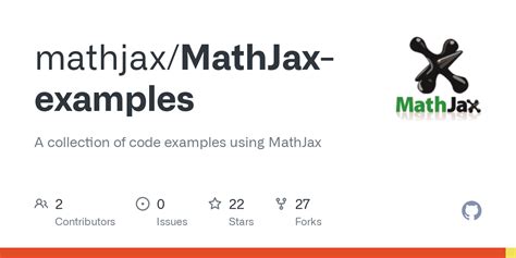 MathJax-examples/index.html at master · mathjax/MathJax-examples · GitHub