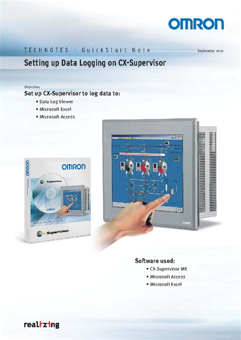 Data Log Viewer CX Supervisor - Software used: CX-Supervisor ME
