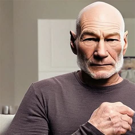 A Man Who Is A Genetic Combination Of Patrick Stewart Stable