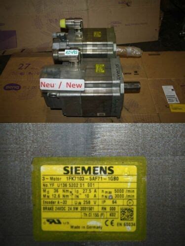 Siemens 1FK7103 5AF71 1GB0 Servomoteur 1FK71035AF711GB0 Servo Moteur EBay