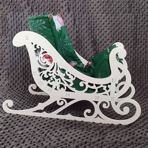 Лежанка-санчата для котів біла з зеленим – Lapa.shop