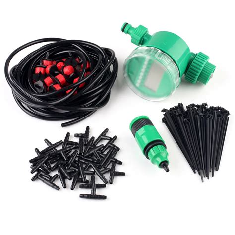 New 25m Diy Micro Drip Irrigation System Auto Timer Self Plant Watering Garden Hose In Watering