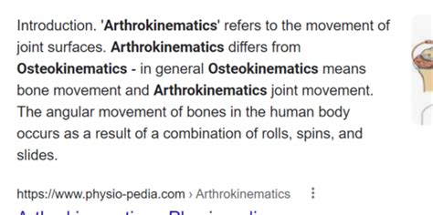 Week 0 Kinematics And Osteokinematics And Arthrokinematics Flashcards