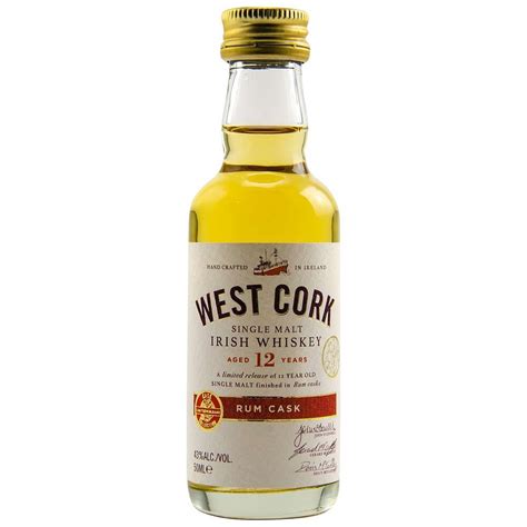 West Cork 12 Years Rum Cask Finish Miniatur Whisky