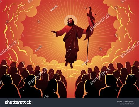 Illustration Second Coming Jesus Christ Biblical Stock Vector (Royalty ...