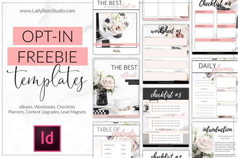 InDesign Opt-in Freebie Templates By Lady Boss Studio | TheHungryJPEG