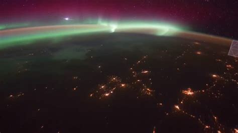 Planet Earth Aurora Borealis Seen Space Stock Footage Video (100% ...