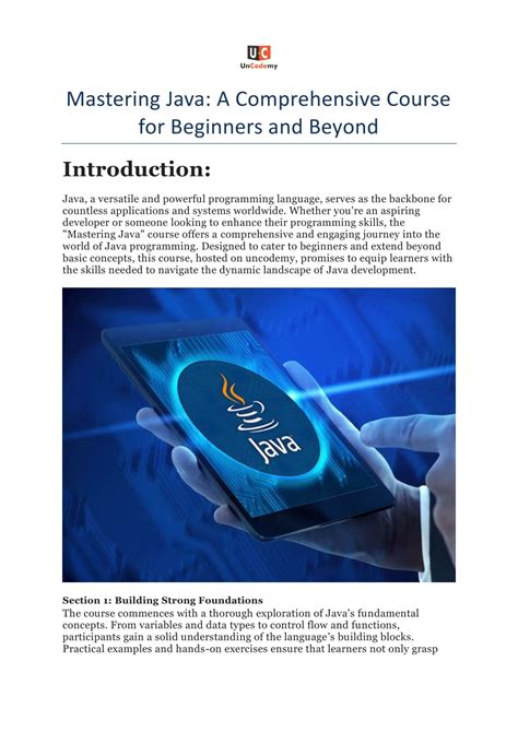 PPT Mastering Java A Comprehensive Course For Beginners And Beyond