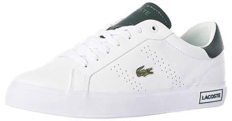 Lacoste Powercourt Sma Leather Trainers In White For Men Lyst