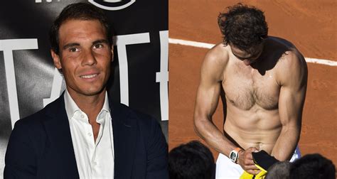 Tennis Pro Rafael Nadal Goes Shirtless During Madrid Match Rafael Nadal Shirtless Sports